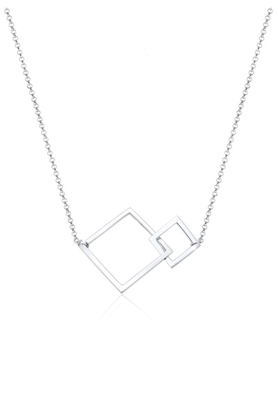 ELLI Necklace Viereck Geo Quadrat Basic 925 Sterling Silber