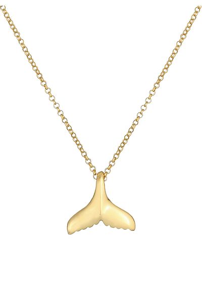 ELLI Necklace Ladies Whale Fin Pendant Fish Sea Ocean Summer Trend In 925 Sterling Silver