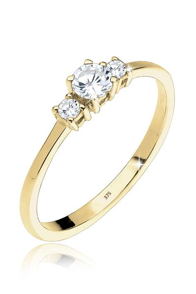 ELLI Ring Trio Zirkonia 375 Gelbgold
