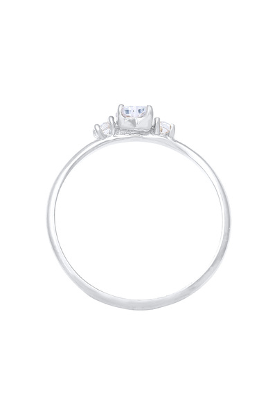 ELLI Dámský zásnubní prsten se srdcem se zirkonovým krystalem ze stříbra ryzosti 925