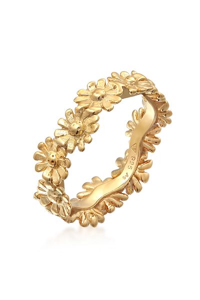 ELLI Ring Ladies Band Flower Boho Look Trend In 925 Sterling Silver