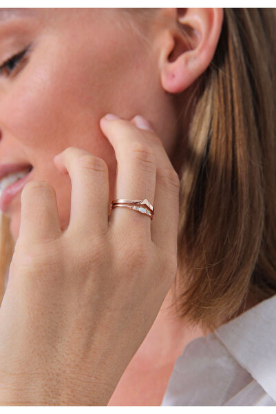 ELLI Dámský prsten Marquise tvaru V Basic se syntetickým opálem a zirkony ze sterlingového stříbra 925