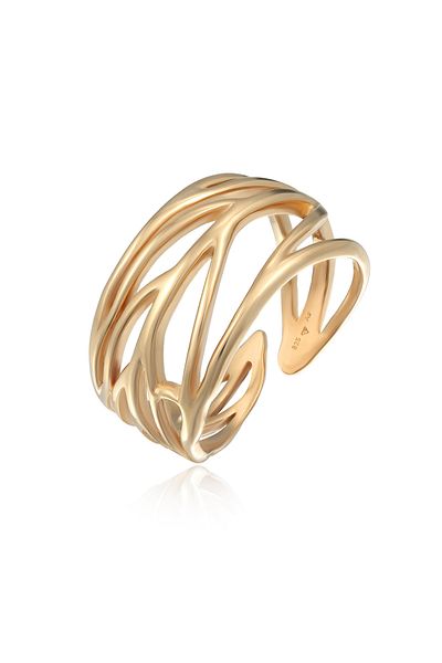 ELLI Ring Ladies Wrap Leaf Ornament In 925 Sterling Silver