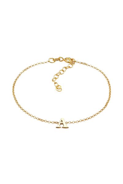 ELLI Bracelet Ladies Pendant Letter A Basic In 925 Sterling Silver