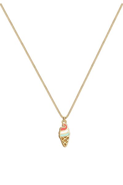 ELLI Necklace Kinder Eis-Tüte Pastell Emaille Süß 925 Silber
