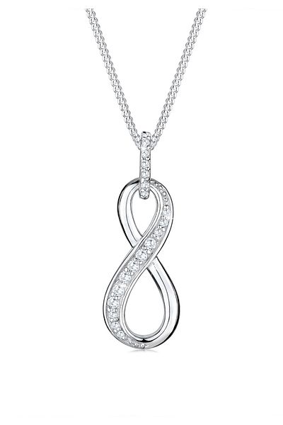 ELLI Dámský náhrdelník Infinity Infinity s krystaly zirkonu ze stříbra ryzosti 925