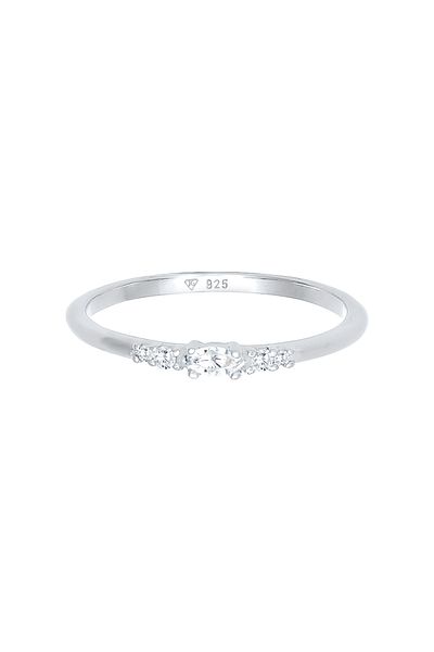 ELLI Ring Damen Marquise Elegant Verlobung mit Zirkonia Kristallen in 925 Sterling Silber