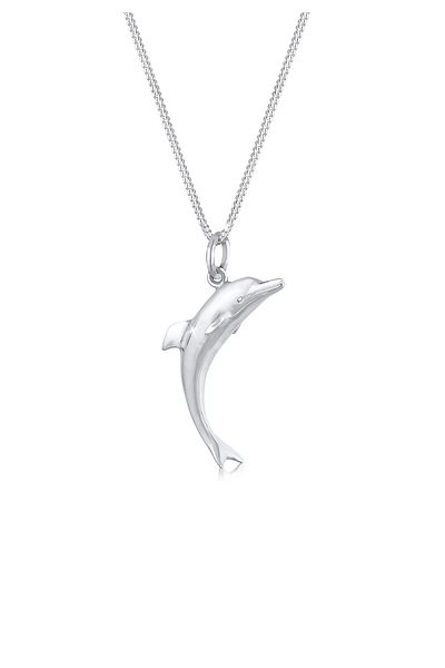 ELLI Halskette Damen Delfin Anhänger Verspielt in 925 Sterling Silber