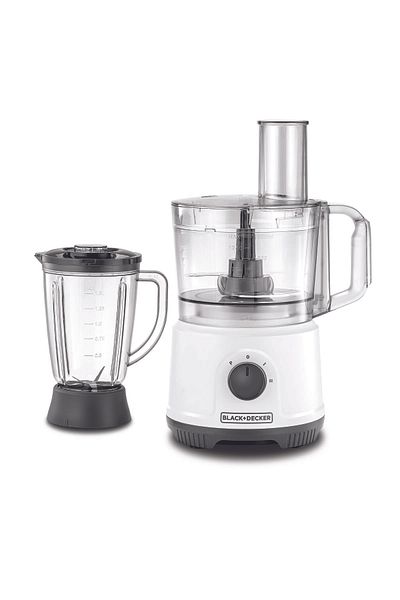 Black&Decker محضر طعام متعدد الوظائف من بلاك آند ديكر، الحجم: 2.0 لتر، القوة: 800 واط، اللون: أبيض