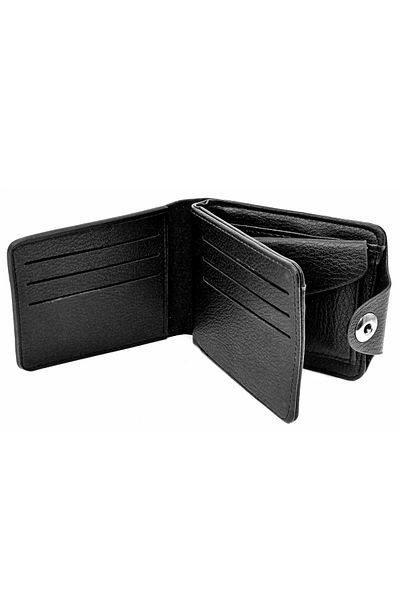 OEM BMW men's wallet, black, made of leather.