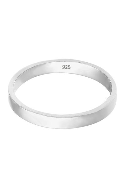 ELLI Inel de logodnă pentru doamne, simplu, elegant, din argint 925