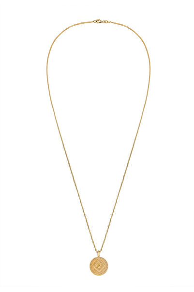 ELLI Halskette Frau Münze Plättchen Vintage Look Ornament 925 Sterling Silber