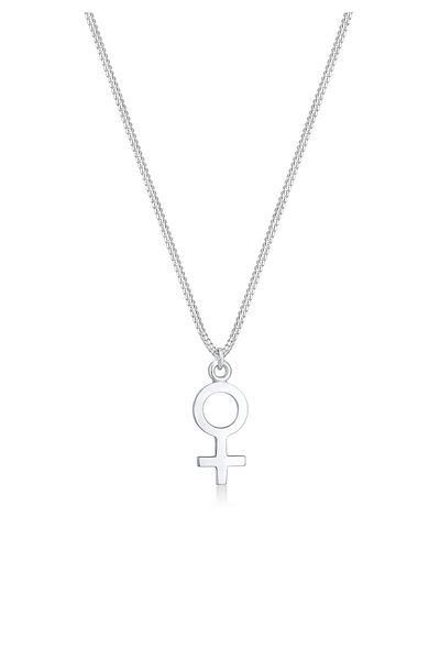 ELLI Colier cu pandantiv Venus, simbol feminin minimalist, din argint 925