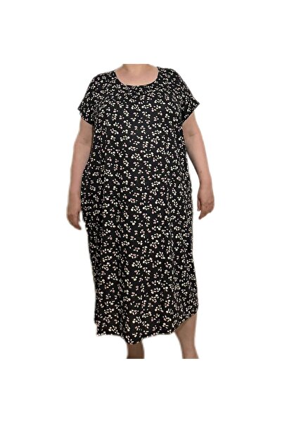 İpek Women's Short Sleeve Plus Size 100% Cotton Nightdress/Dress