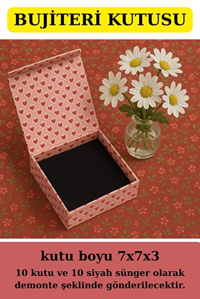 Emtory Home Takı Kutusu | 10 Adet Süngerli Kutu - Küpe Anahtarlık Bujiteri Ku...