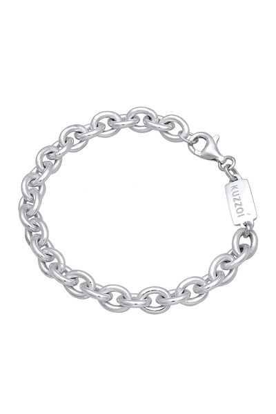 KUZZOI Armband Herren Glieder Rough Basic in 925 Sterling Silber