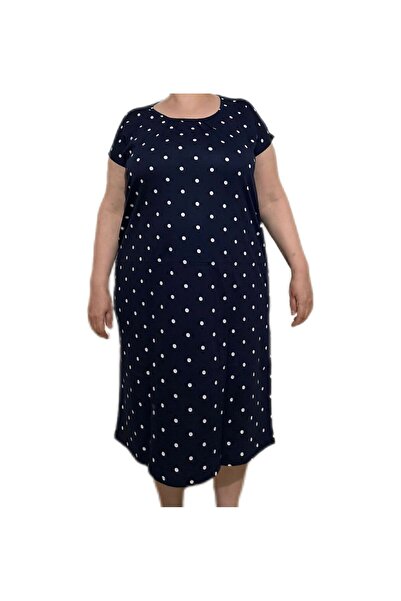 İpek Women's Short Sleeve Plus Size 100% Cotton Nightdress/Dress