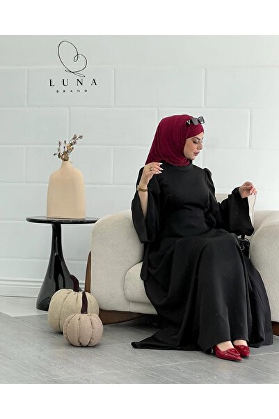 Esre Store 4516 - فستان حجاب برباط أسود