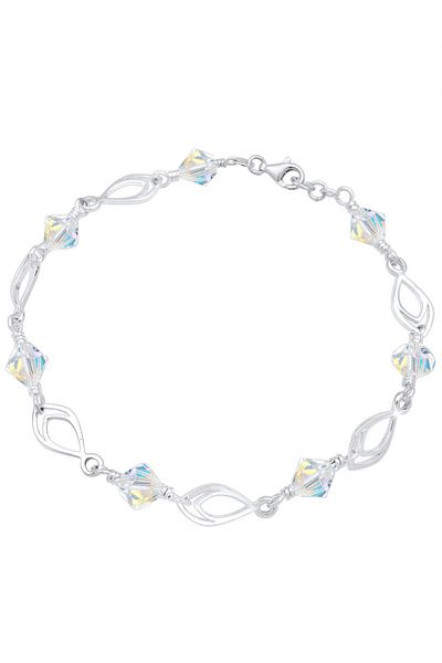 ELLI Armband Federkristalle 925 Sterling Silber