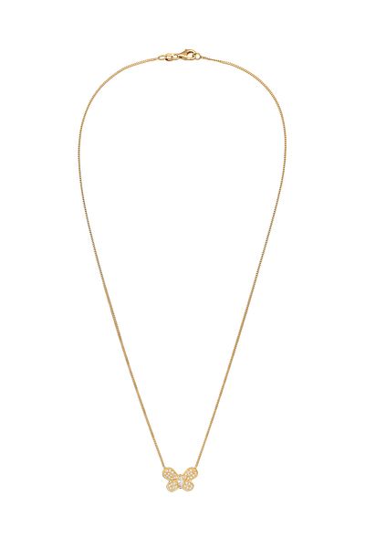 ELLI Halskette Damen Schmetterling Anhänger Sparkling Trend mit Zirkonia in 925 Sterling Silber