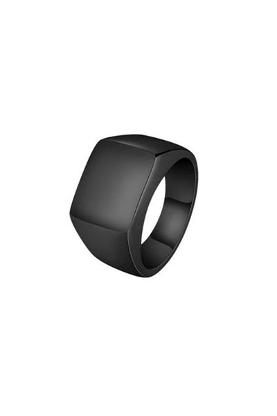 REDz Accessories Inel Ghiul, Bărbați, Design Minimalist, Negru - Mărime 11 (69,7 mm)