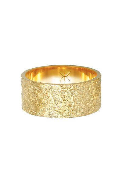 KUZZOI Ring Herren Bandring Struktur 925 Silber