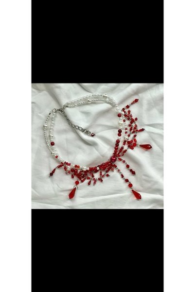 SHİNELİZE Kan detaylı choker kolye, kanlı kolye, vampir kolye, cadılar bayram...