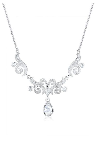 ELLI Necklace Collier Ornament Zirkonia Kristalle 925 Sterling Silber