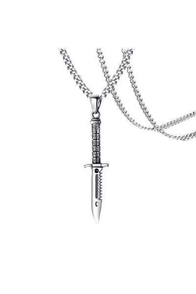 REDz Accessories Dagger Chain, Urban, Men, Stainless-steel, 60cm, Silver