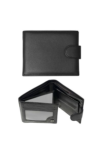 REDz Accessories Genuine Leather Wallet, Grande Model, Clasp, for Men, Horizontal, Black