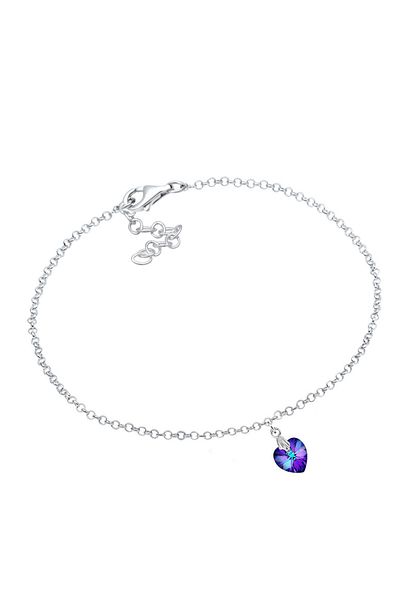 ELLI Armband Damen Herz Anhänger Filigran mit Kristallen in 925 Sterling Silber