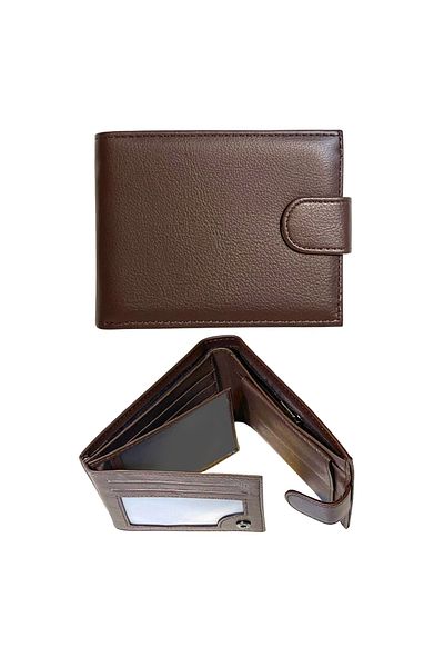 REDz Accessories Genuine Leather Wallet, Grande Model, Clasp, for Men, Horizontal, Brown