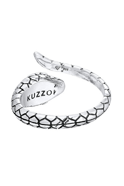 KUZZOI Ring Herren Offen Schlange Kraft Strukturiert in 925 Sterling Silber