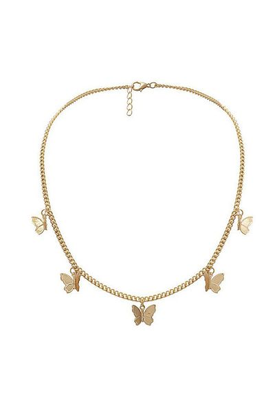 REDz Accessories Coliere cu fluture, fluture de lux, femei, modă, oțel inoxidabil, auriu