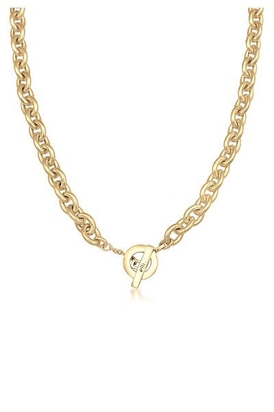 ELLI Halskette Damen Glieder grob Basic in 925 Sterling Silber rhodiniert