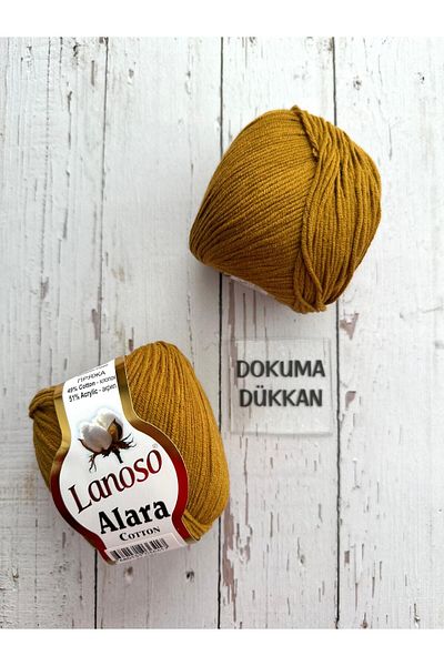 Lanoso Alara Βαμβάκι 50 Γρ. Κωδικός χρώματος Amigurumi Punch Knitting Yarn:906