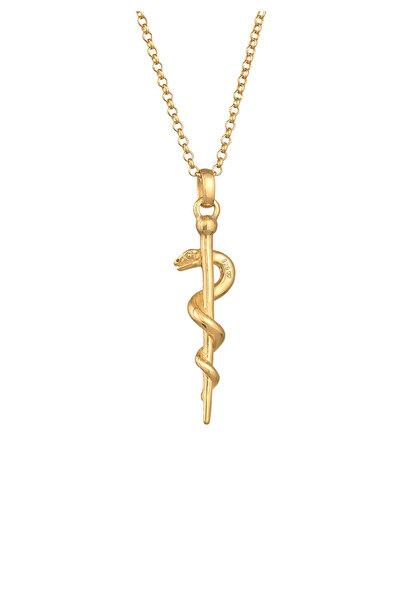 ELLI Dámský moderní náhrdelník s přívěskem a hadí tyčkou ze sterlingového stříbra 925