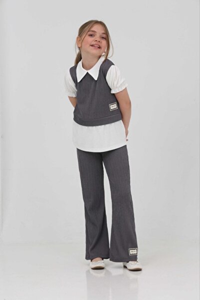 diloxe ДІВЧАТКО ДИТИНА КОРОТКОРУКА ПАНТАЛОННИЙ КОМПЛЕКТ З КОМИРОМ