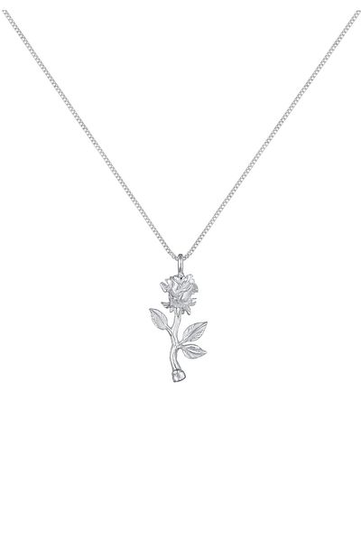 ELLI Colier Colier Vintage Femei Cu Pandantiv Trandafir Din Argint Sterling 925