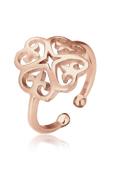 ELLI Ring Ornament Cut-out Blume 925 Silber