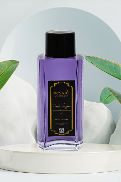 Beykas Cosmetic Meşhur Mor Safran Kolonyası 250 ml. Cam Şişe
