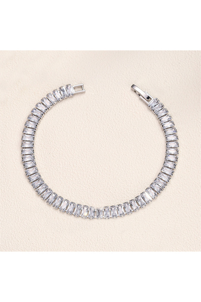 REDz Accessories Brățară Glamour, Cristale Zirconia, Femei, Oțel Inoxidabil, ...