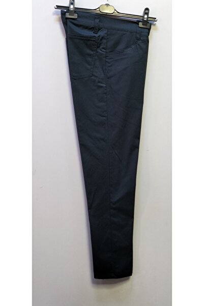 BeyzDenim Yazlık lacivrt keten pantolon klasik  kot kesimi büyük beden