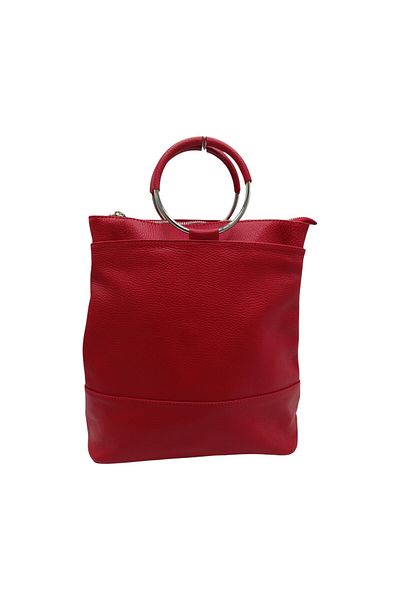 EVoStyle EVoStyle ZO21 Women's Backpack, Genuine Italian Leather, 31 x 31.5 x 13 cm, Red