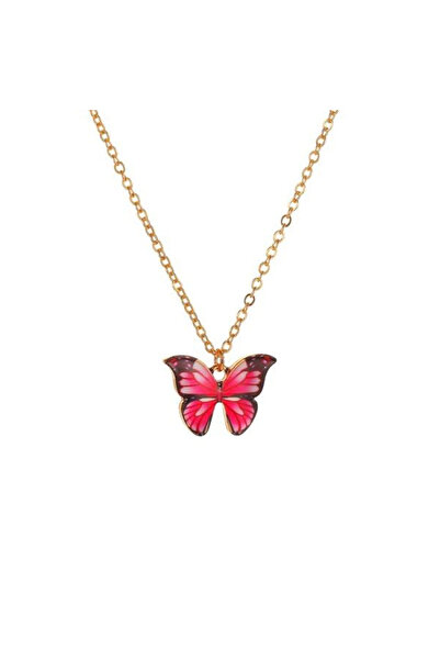 REDz Accessories Colier cu fluture, fluture stea, femei, modă, oțel inoxidabi...