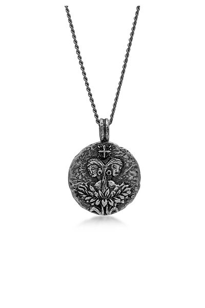 HAZE & GLORY Halskette Hg - Halskette mit Anhänger Herren aus 925 Sterling Silber, Schmuck Herren, Silber