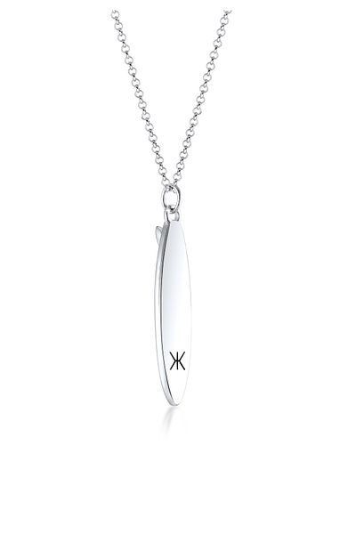 KUZZOI Necklace Männerkette Surfboard Trend Massiv 925 Silber