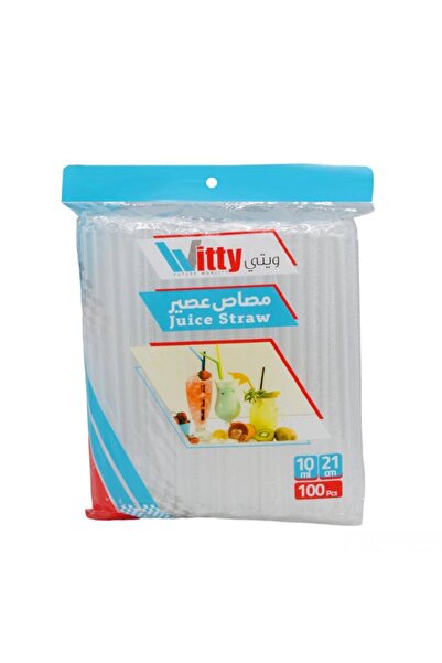 Witty 100pcs Disposable Plastic Juice Straws