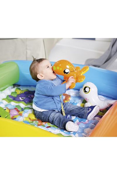 BESTWAY فرشة طفل قاعدة نفخ وحواجز ,132X132X23CM 26-52240