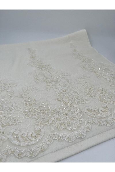 EvremStore Bridal Towel Laced Dowry & Gift 50X70 Towel